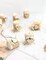 50pc Wooden Tealight Candle Holders – Wedding & Party Favors, Light Brown